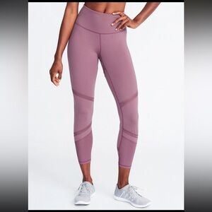 Old Navy High Rise 7/8 Moto Active Leggings Color: Bust A Mauve Size L Athletic